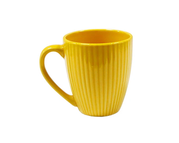 Vertical Striped Ceramic Coffee Mug factory